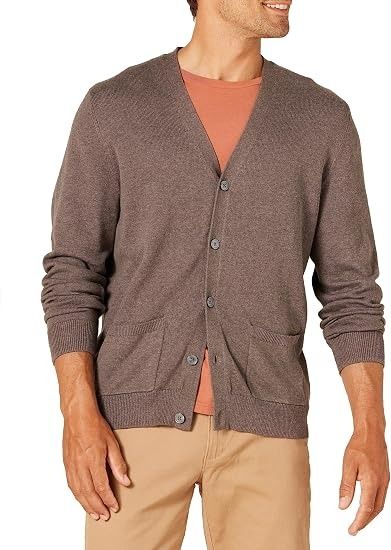 Brown Button-Up Cardigan Sweater image 1